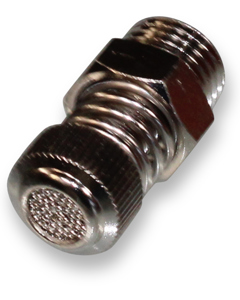Abluftdrossel 1/4" AG mit Schalldämpfer, manuell